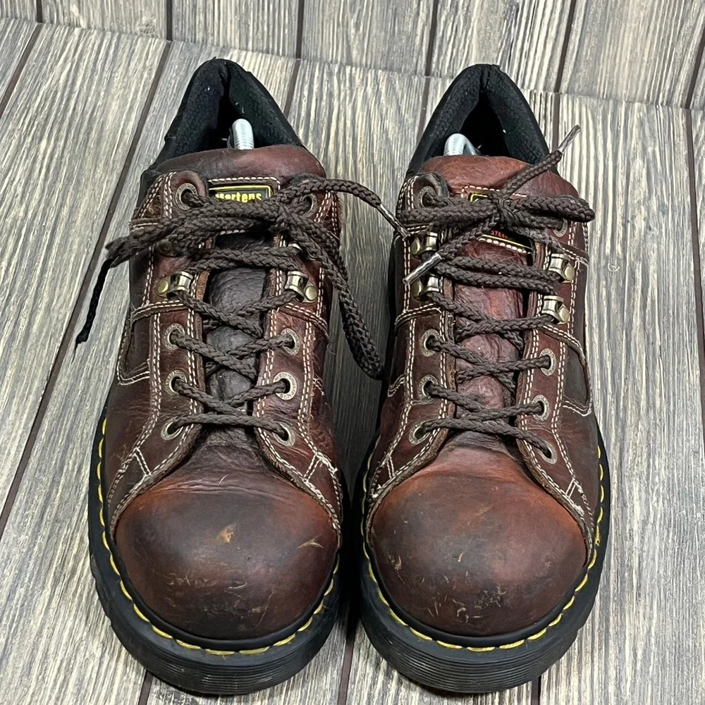 Dr Martens Gunby ST Men 11 Brown Leather Steel Toe Work Shoes Industrial Safety